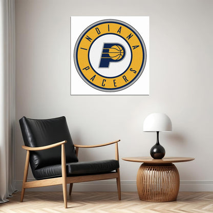 Indiana Pacers Basketball Poster Nba Team Logo Wall Art Sports Print - xonomax