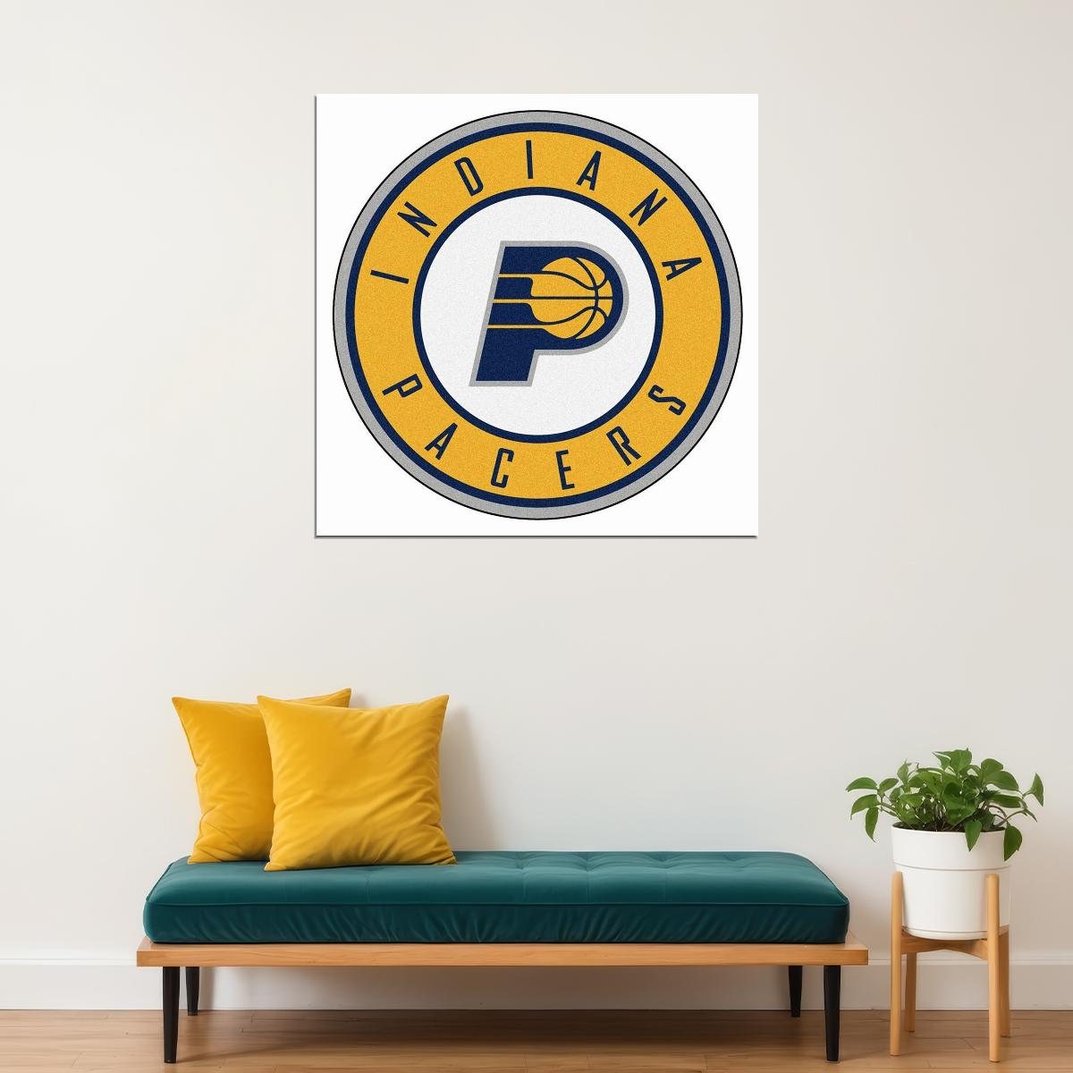 Indiana Pacers Basketball Poster Nba Team Logo Wall Art Sports Print - xonomax