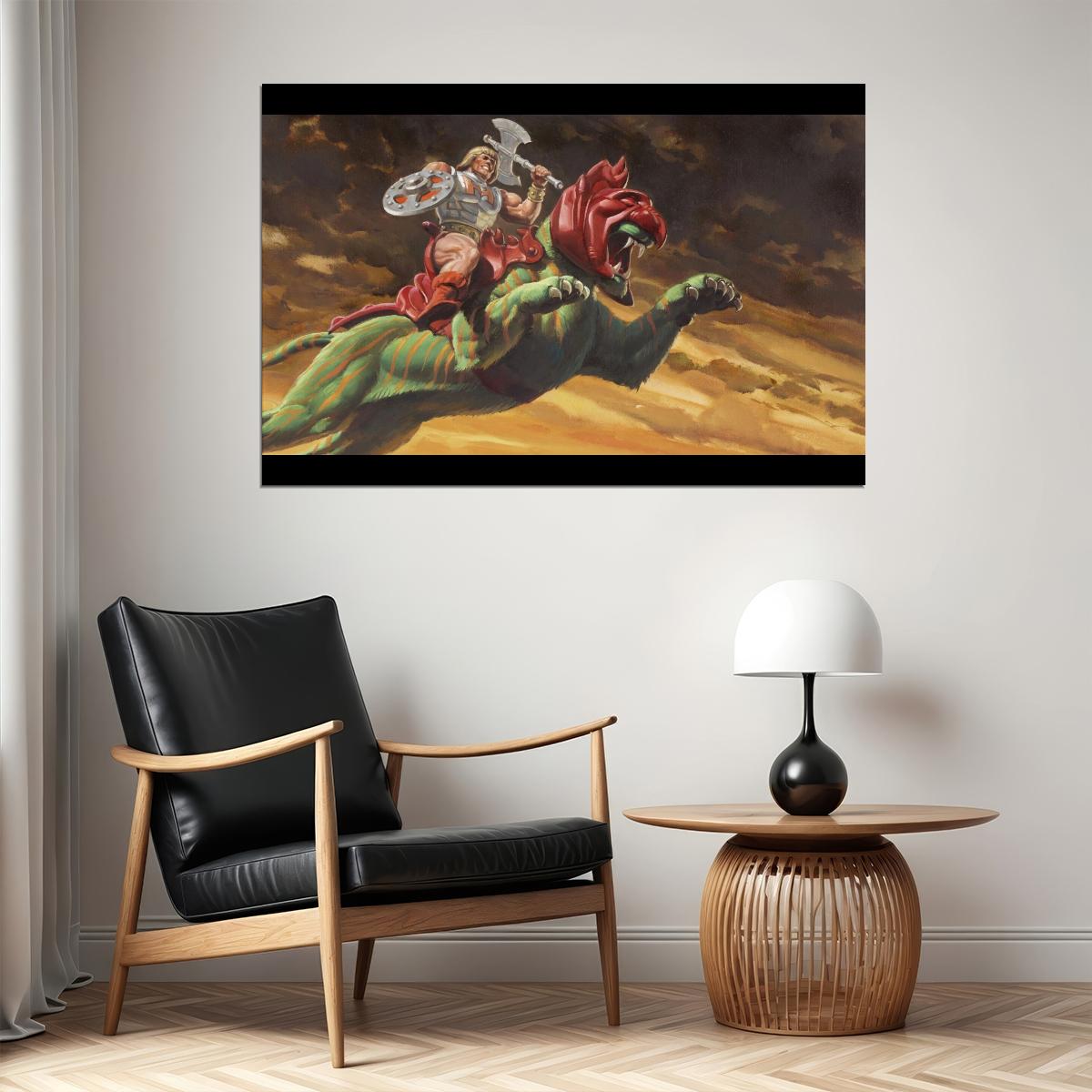 He-man Poster Masters Of The Universe Wall Art Classic Cartoon Print - xonomax