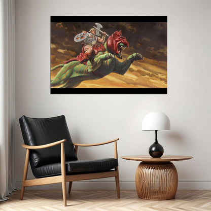 He-man Poster Masters Of The Universe Wall Art Classic Cartoon Print - xonomax