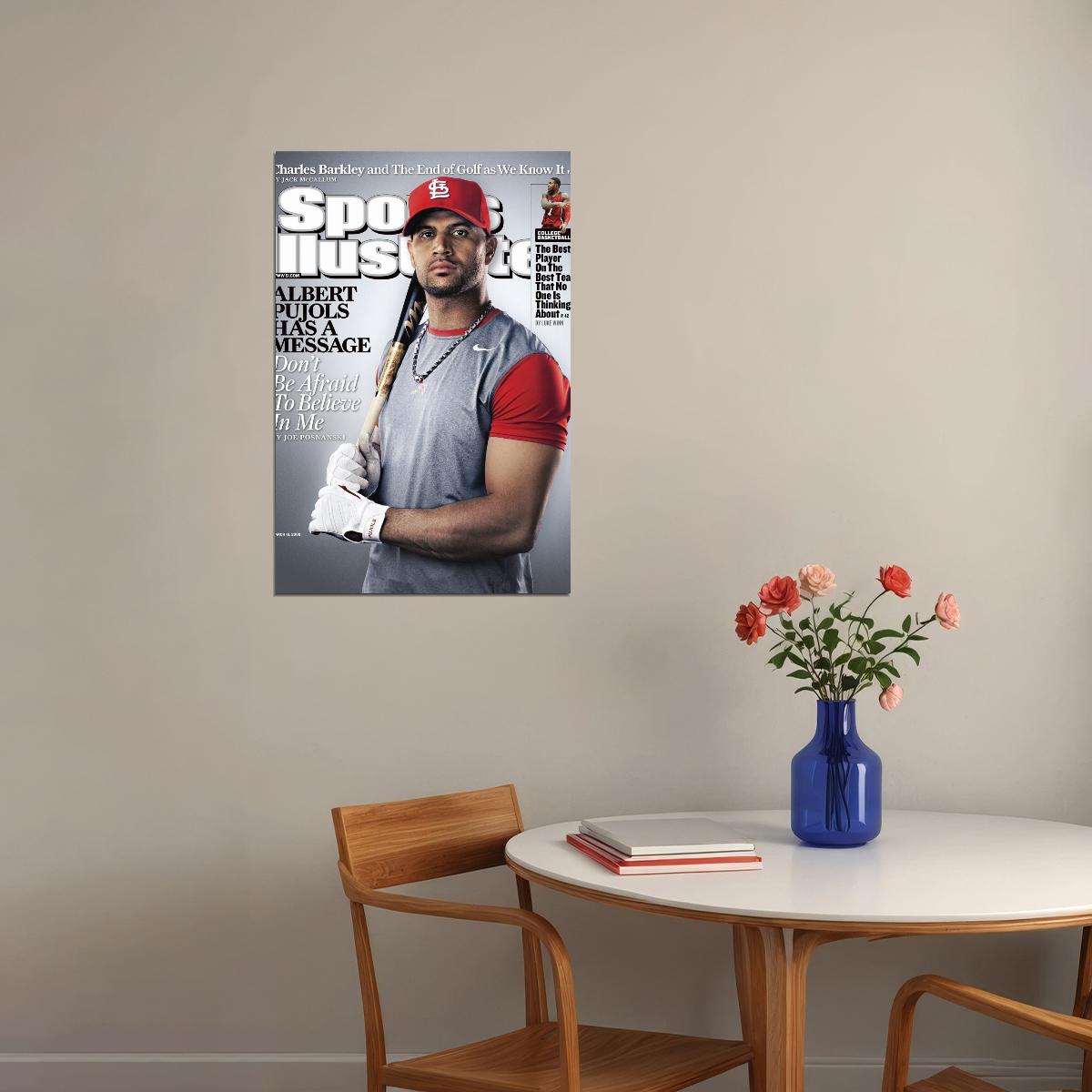 Albert Pujols Baseball Poster Mlb Player Wall Art Sports Print - xonomax