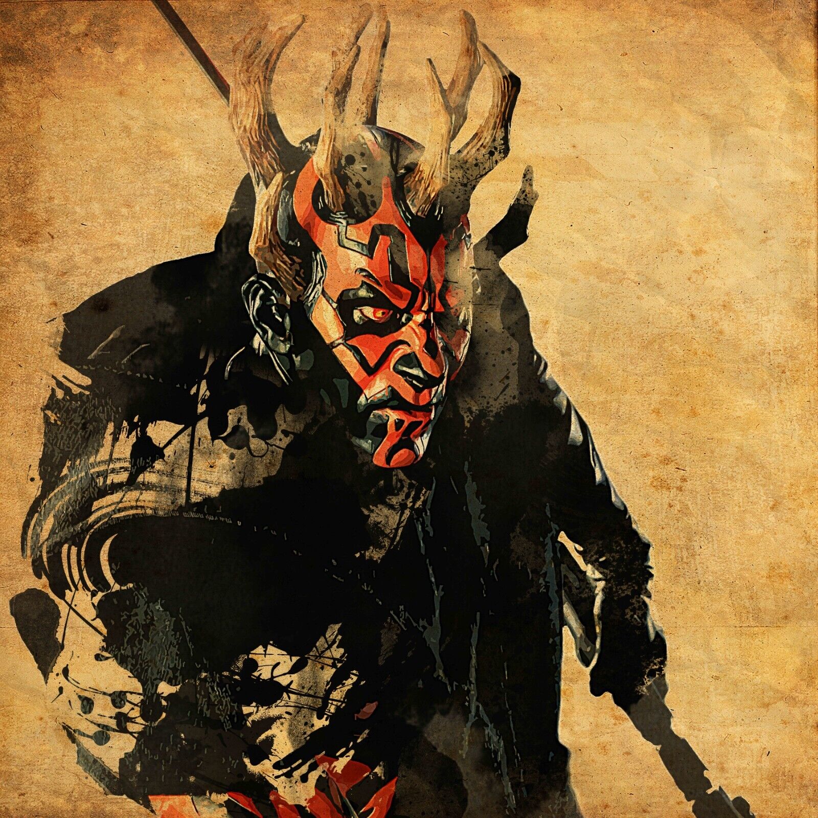 Star Wars Darth Maul Sci-fi Movie Poster - xonomax