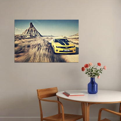 Chevrolet Camaro Poster Classic Muscle Car Wall Art Luxury Car Print