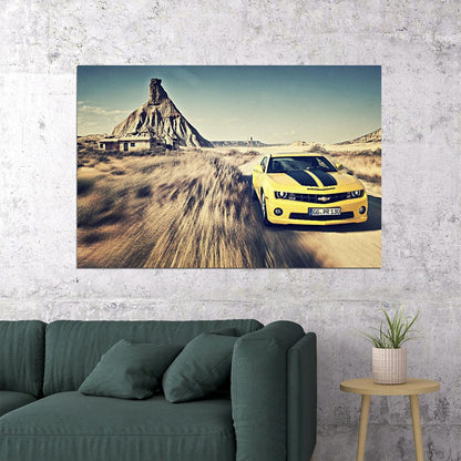 Chevrolet Camaro Poster Classic Muscle Car Wall Art Luxury Car Print