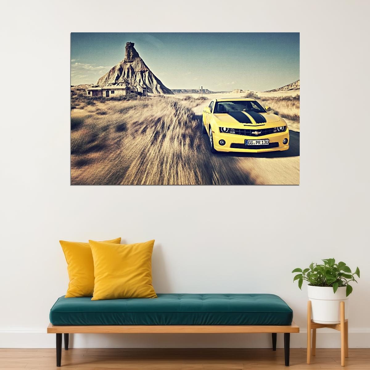 Chevrolet Camaro Poster Classic Muscle Car Wall Art Luxury Car Print