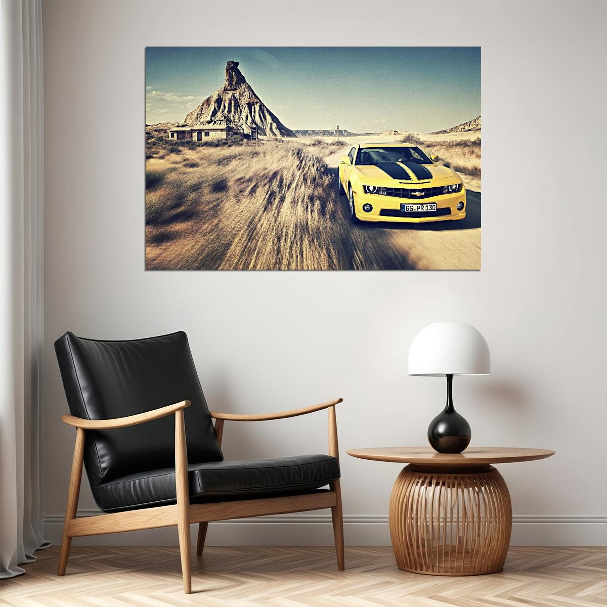 Chevrolet Camaro Poster Classic Muscle Car Wall Art Luxury Car Print