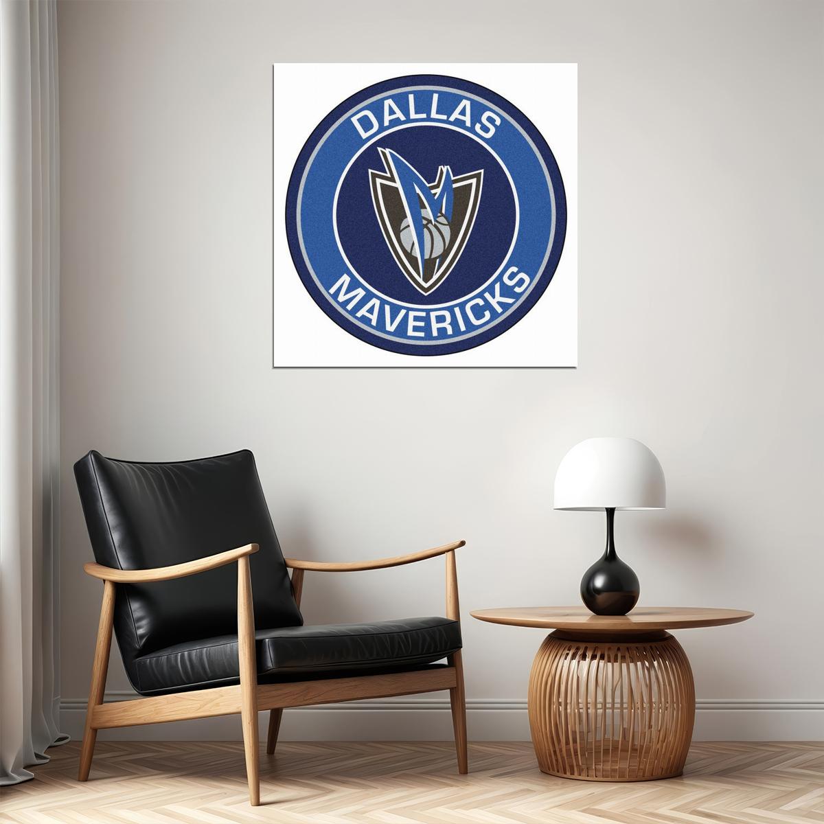 Dallas Mavericks Logo Poster Nba Basketball Team Wall Art Sports Print - xonomax