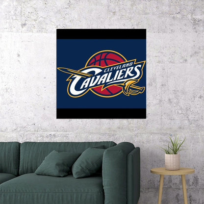 Cleveland Cavaliers Logo Poster Nba Basketball Team Wall Art Sports Print