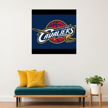 Cleveland Cavaliers Logo Poster Nba Basketball Team Wall Art Sports Print