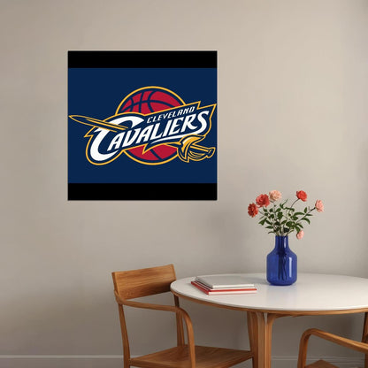 Cleveland Cavaliers Logo Poster Nba Basketball Team Wall Art Sports Print