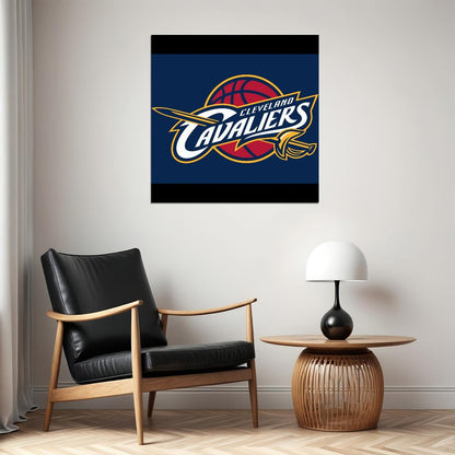 Cleveland Cavaliers Logo Poster Nba Basketball Team Wall Art Sports Print