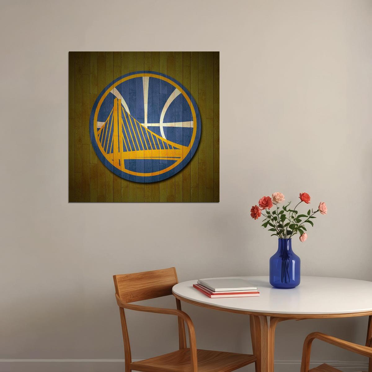 Golden State Warriors Logo Poster Nba Basketball Team Wall Art Sports Print - xonomax