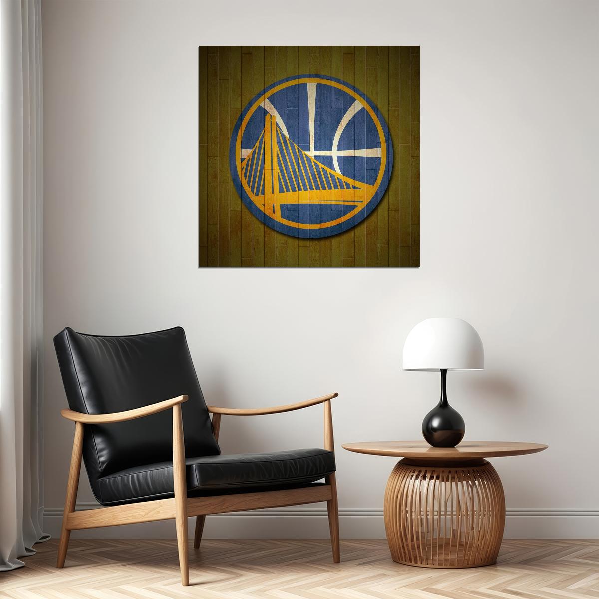 Golden State Warriors Logo Poster Nba Basketball Team Wall Art Sports Print - xonomax