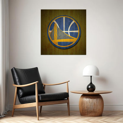 Golden State Warriors Logo Poster Nba Basketball Team Wall Art Sports Print - xonomax