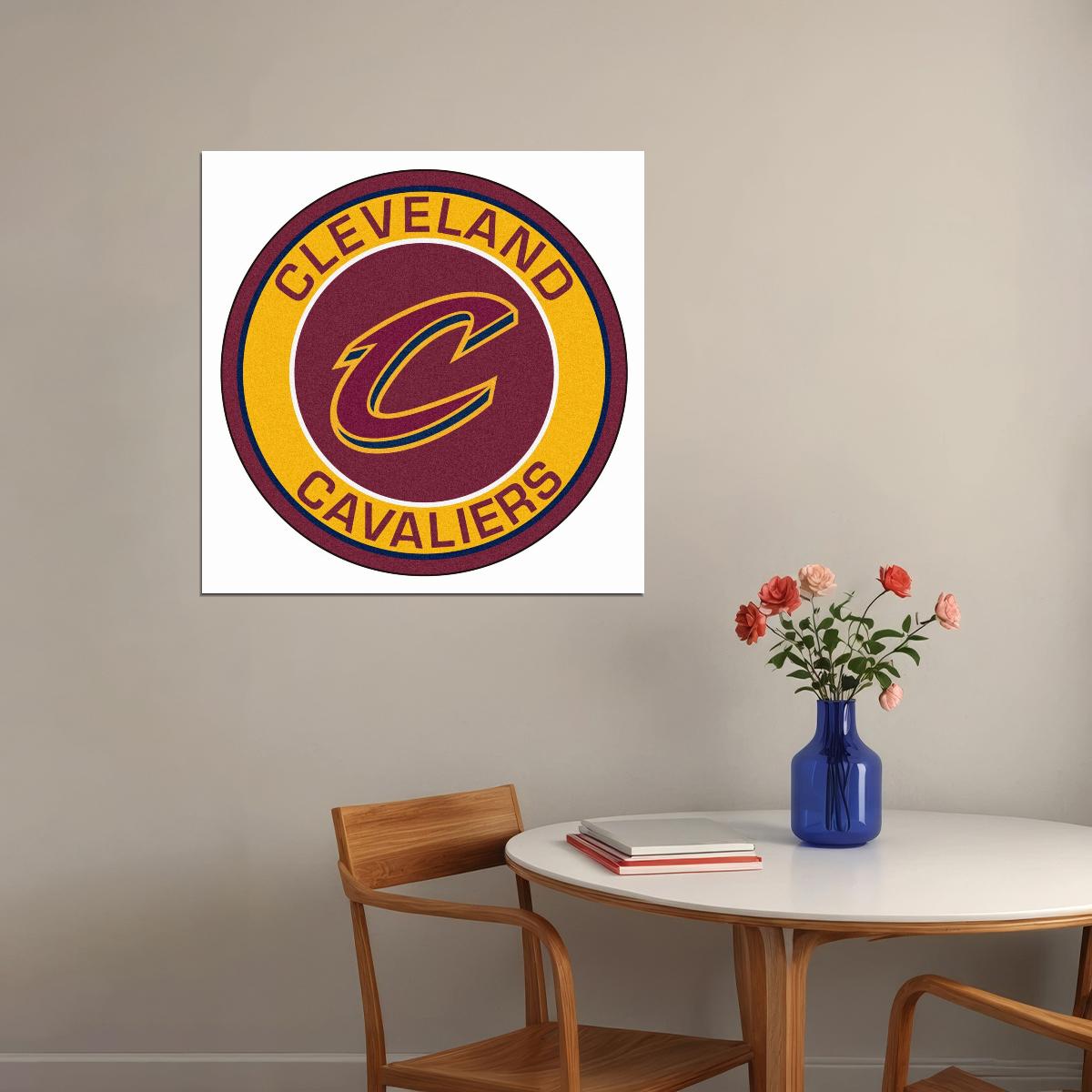 Cleveland Cavaliers Logo Poster Nba Basketball Team Wall Art Sports Print - xonomax