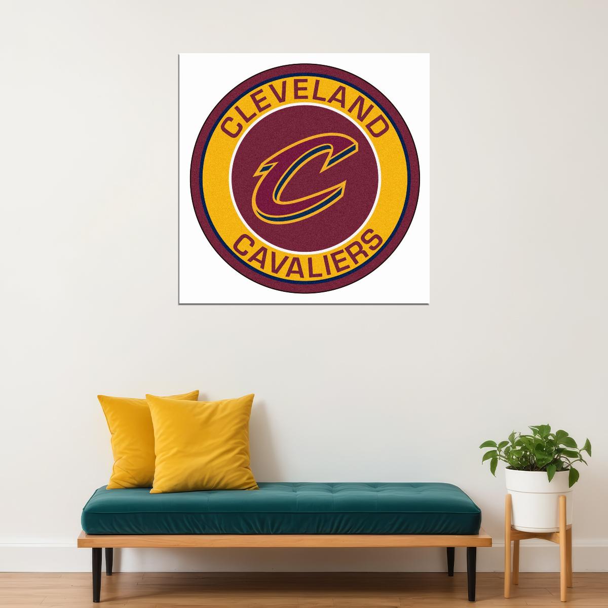 Cleveland Cavaliers Logo Poster Nba Basketball Team Wall Art Sports Print - xonomax