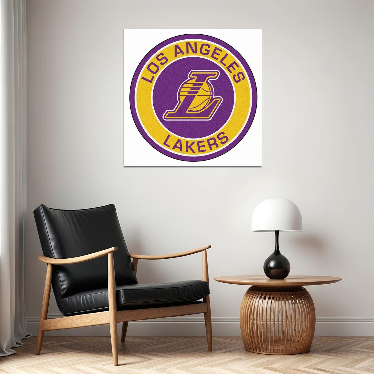 Los Angeles Lakers Logo Poster Nba Basketball Team Wall Art - xonomax