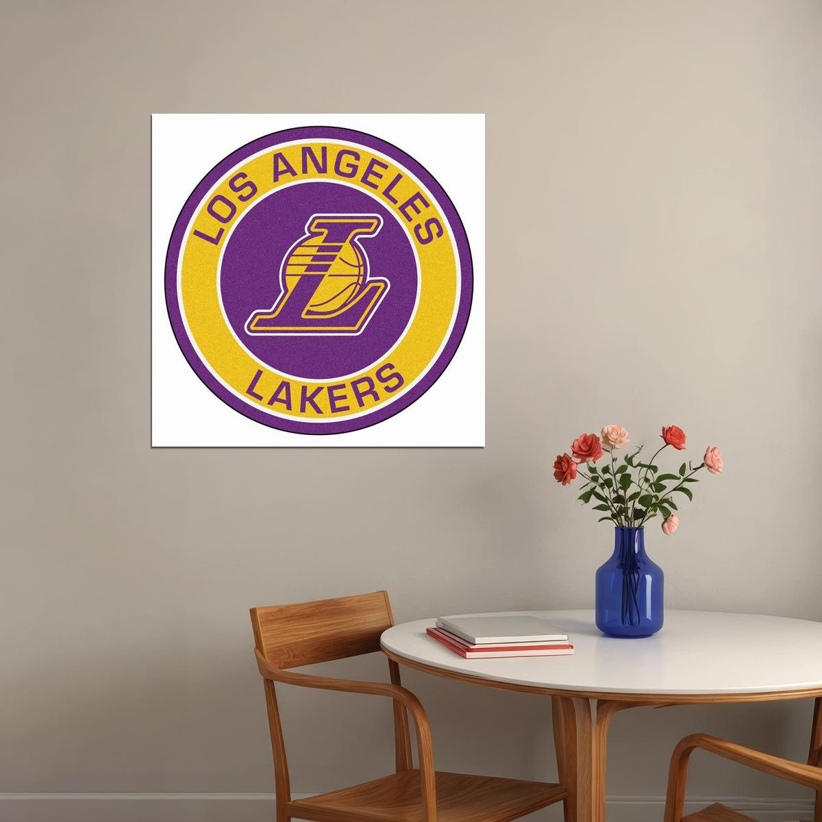 Los Angeles Lakers Logo Poster Nba Basketball Team Wall Art - xonomax