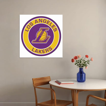 Los Angeles Lakers Logo Poster Nba Basketball Team Wall Art - xonomax