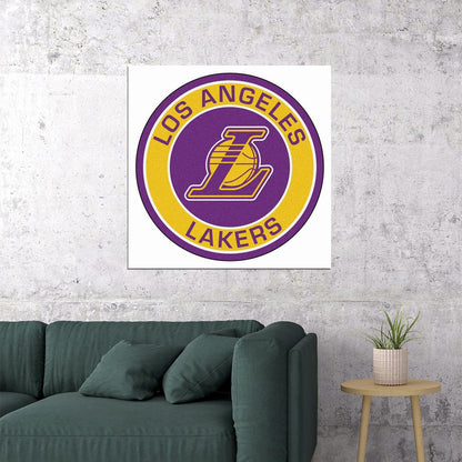Los Angeles Lakers Logo Poster Nba Basketball Team Wall Art - xonomax