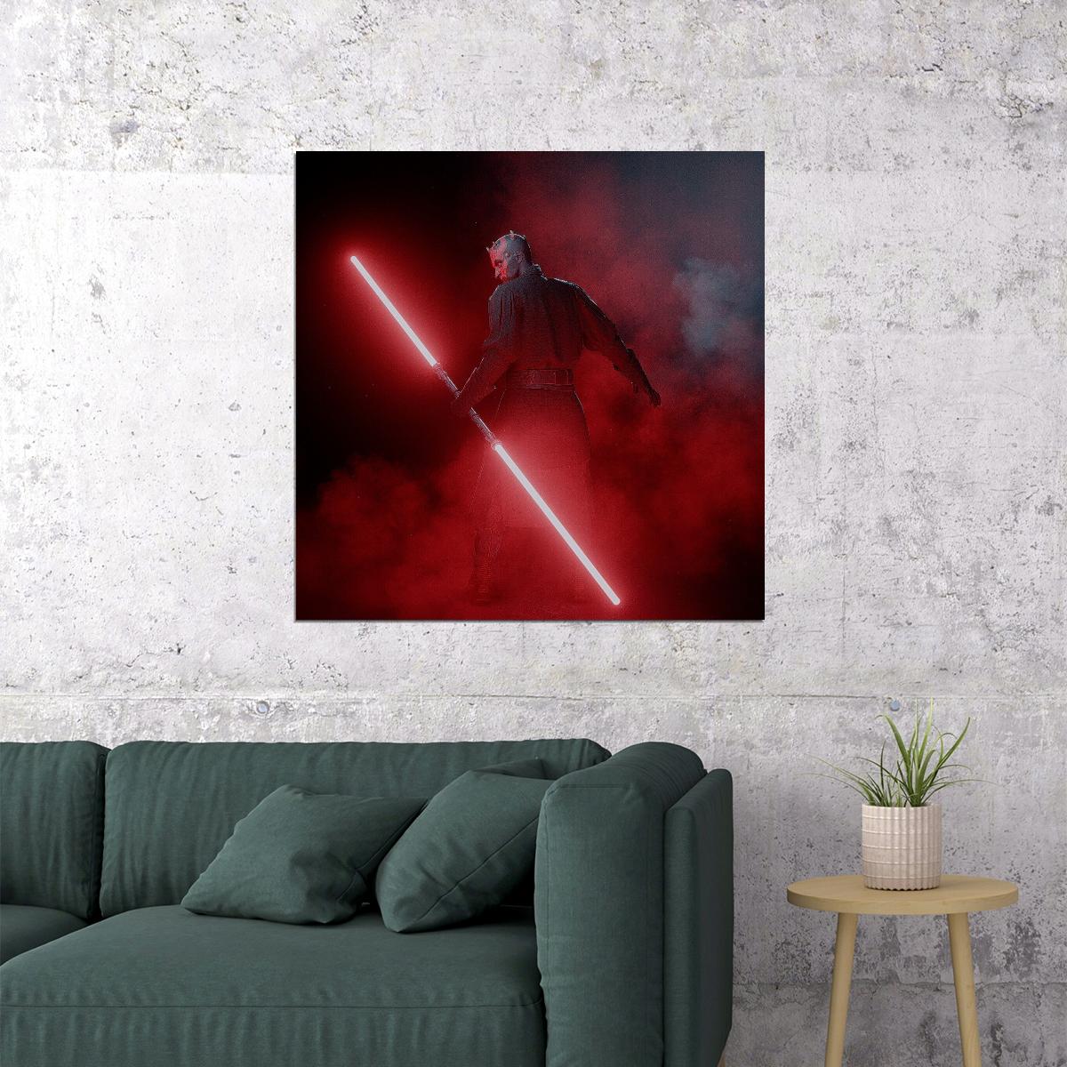 Star Wars Darth Maul Sci-fi Movie Poster