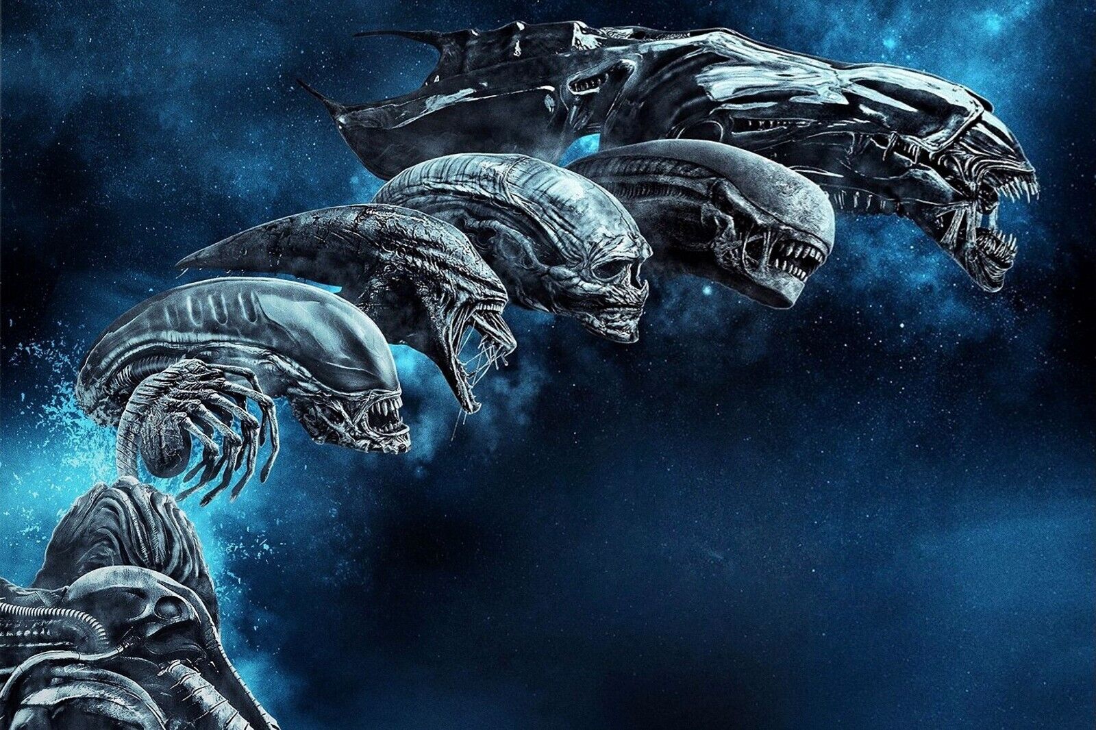 Alien Xenomorph Evolve Movie Poster Sci-fi Horror Film Wall Art Classic Alien Print - xonomax