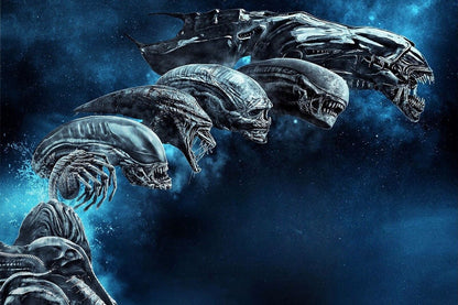 Alien Xenomorph Evolve Movie Poster Sci-fi Horror Film Wall Art Classic Alien Print - xonomax