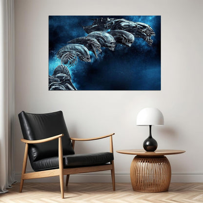 Alien Xenomorph Evolve Movie Poster Sci-fi Horror Film Wall Art Classic Alien Print - xonomax