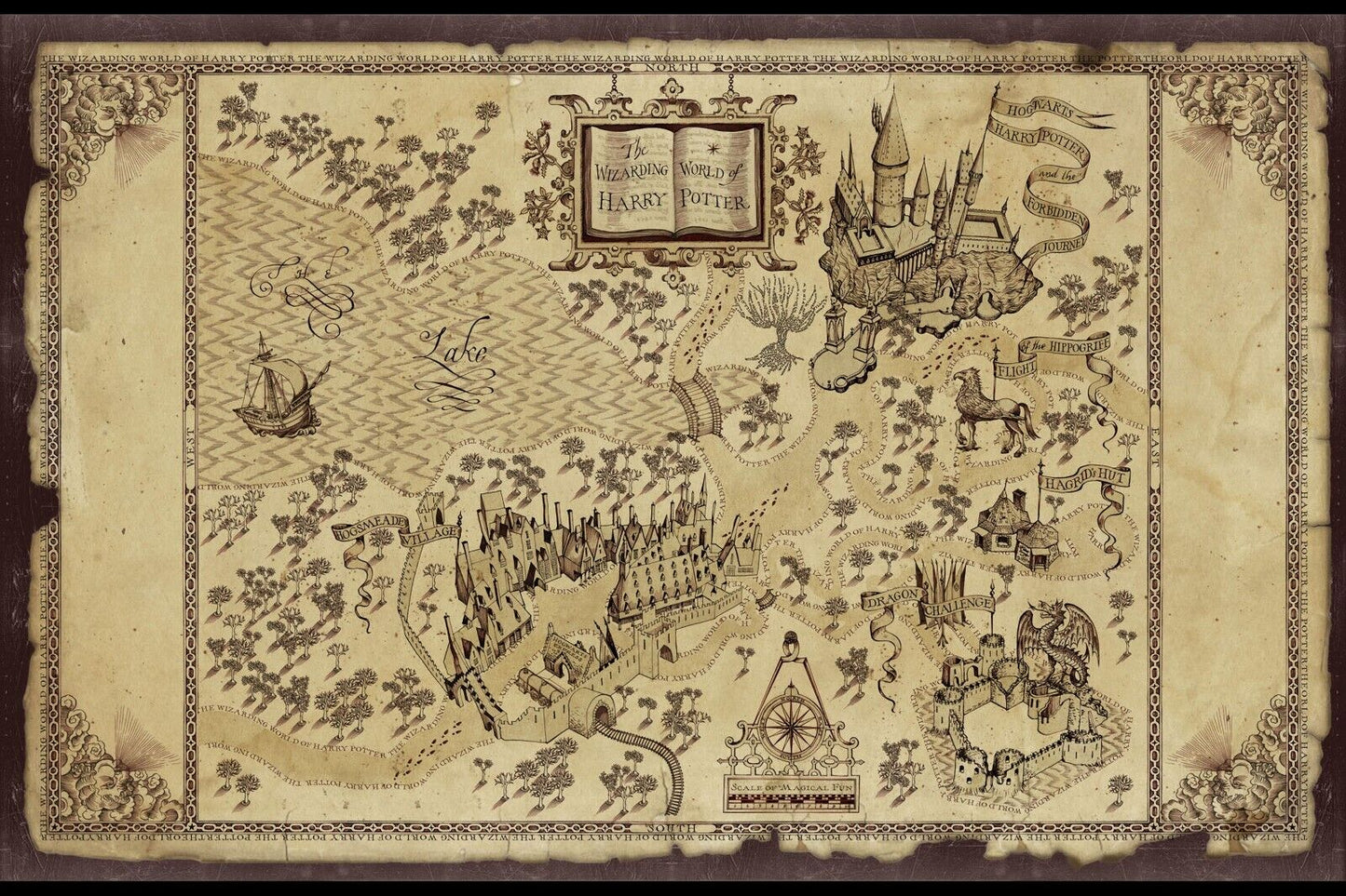 Harry Potter Movie Poster Magic Fantasy Film Wall Art Sorcerer Adventure Print - xonomax