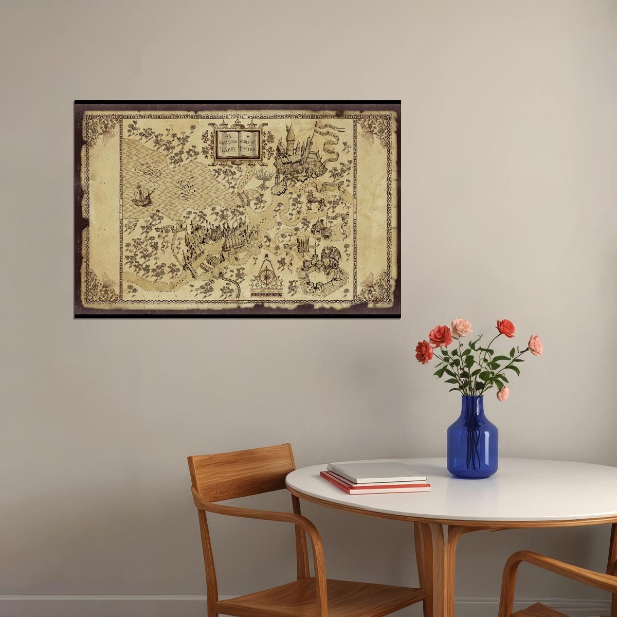 Harry Potter Movie Poster Magic Fantasy Film Wall Art Sorcerer Adventure Print - xonomax