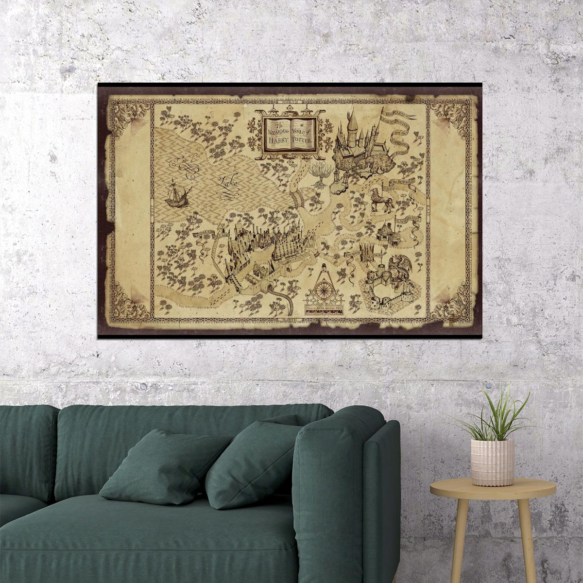 Harry Potter Movie Poster Magic Fantasy Film Wall Art Sorcerer Adventure Print - xonomax