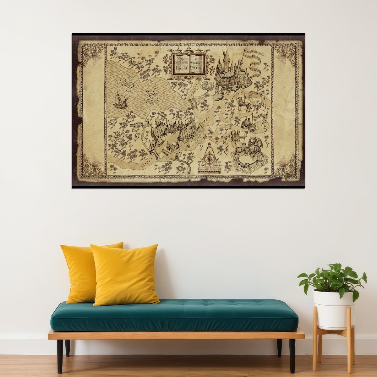 Harry Potter Movie Poster Magic Fantasy Film Wall Art Sorcerer Adventure Print - xonomax