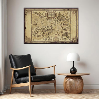 Harry Potter Movie Poster Magic Fantasy Film Wall Art Sorcerer Adventure Print - xonomax