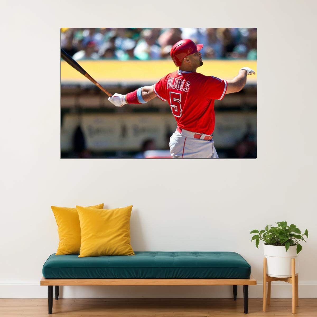 Albert Pujols Baseball Poster Mlb Player Wall Art Sports Print - xonomax