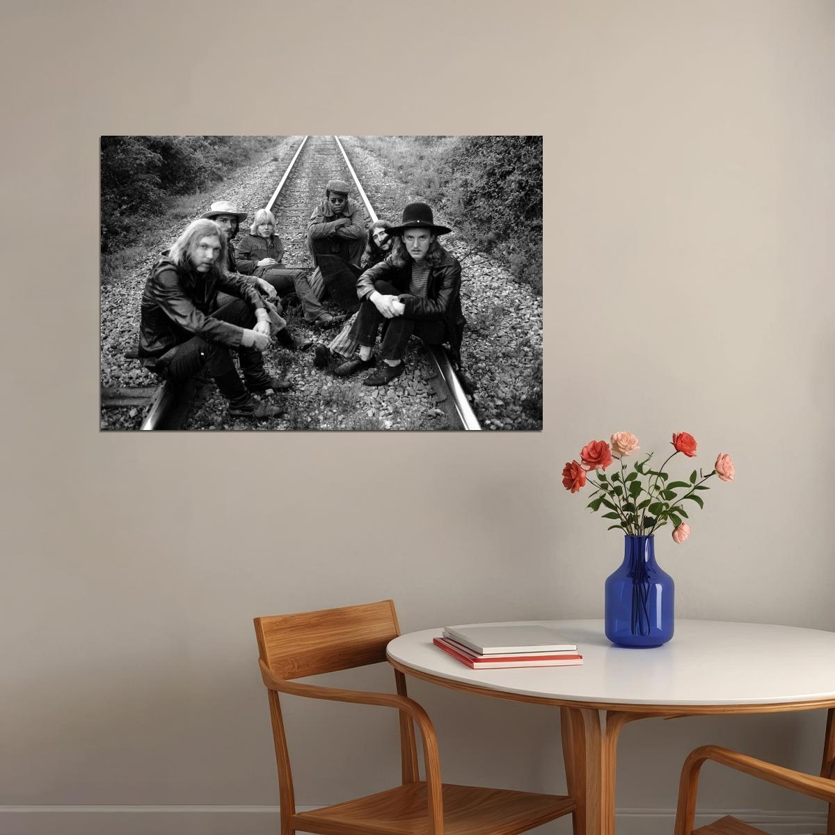 The Allman Brothers Band Rock Music Poster Iconic Group Wall Art - xonomax