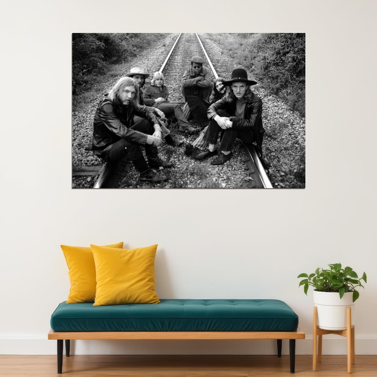 The Allman Brothers Band Rock Music Poster Iconic Group Wall Art - xonomax