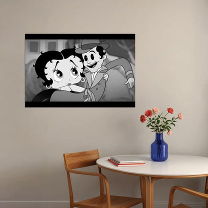 Betty Boop Retro Poster Classic Cartoon Wall Art 1930s Animation Print