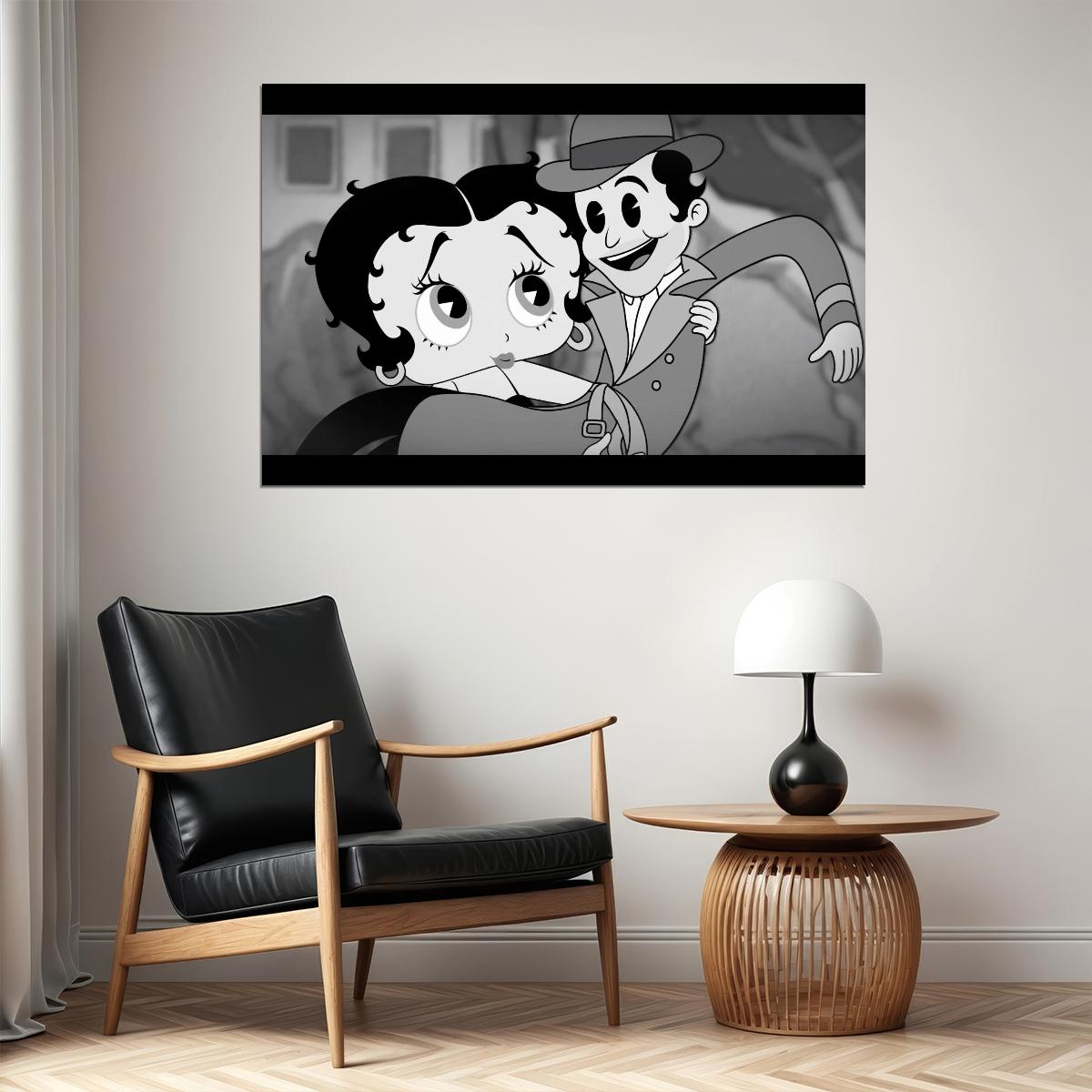 Betty Boop Retro Poster Classic Cartoon Wall Art 1930s Animation Print