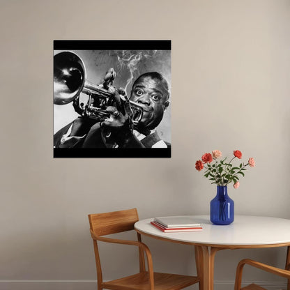 Louis Armstrong Music Poster Jazz Legend Wall Print