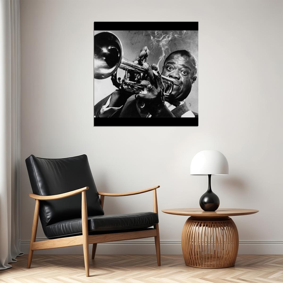 Louis Armstrong Music Poster Jazz Legend Wall Print