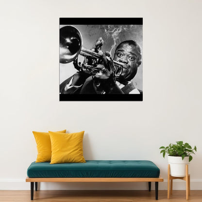 Louis Armstrong Music Poster Jazz Legend Wall Print