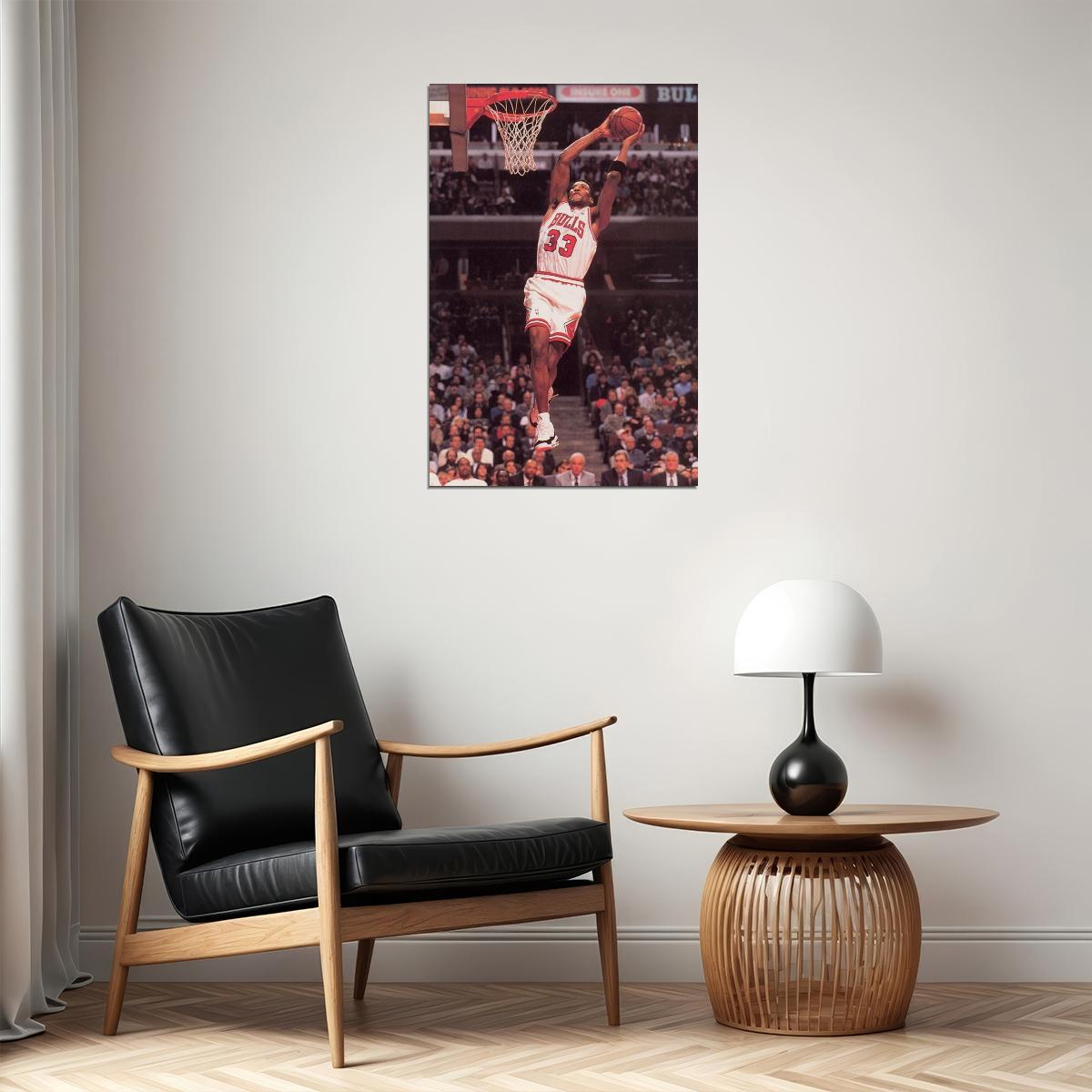 Scottie Pippen Nba Poster Famous Basketball Star Motivational Sports Print