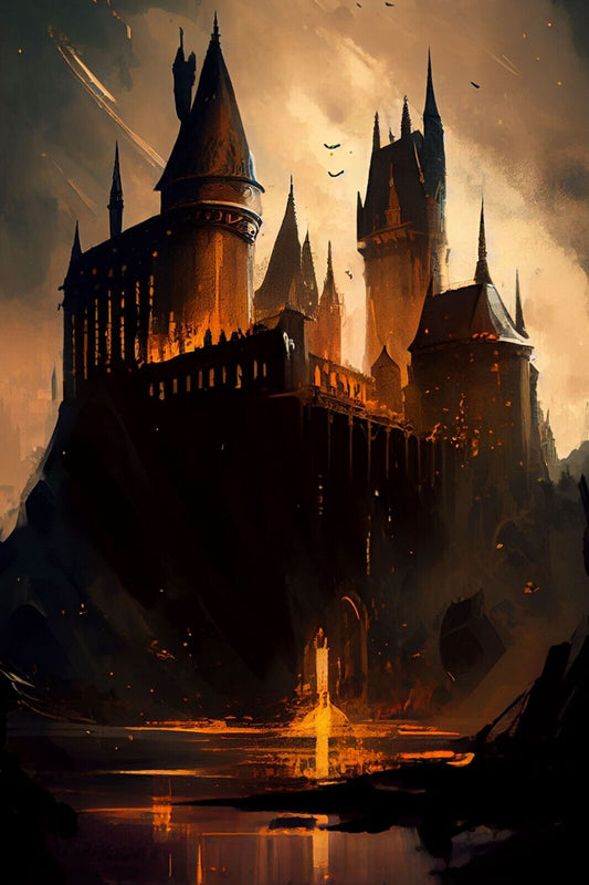 Harry Potter Movie Poster Magic Fantasy Film Wall Art Sorcerer Adventure Print - xonomax