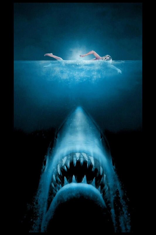 Jaws Shark Movie Poster Classic Horror Film Wall Art