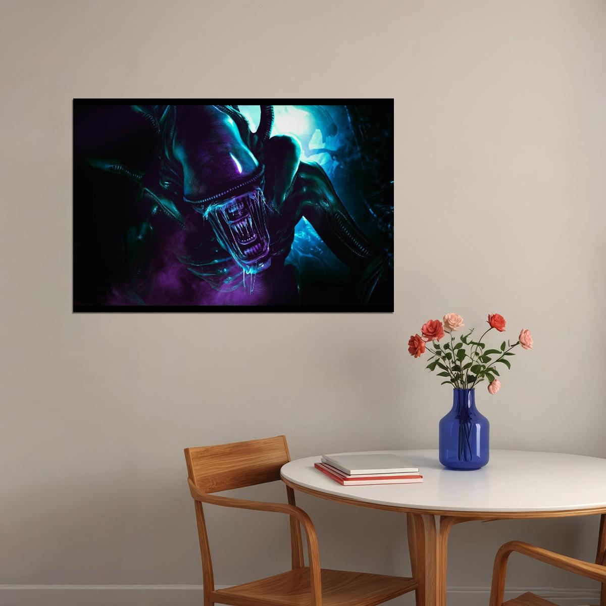 Alien Xenomorph Movie Poster Sci-fi Horror Film Wall Art Classic Alien Print