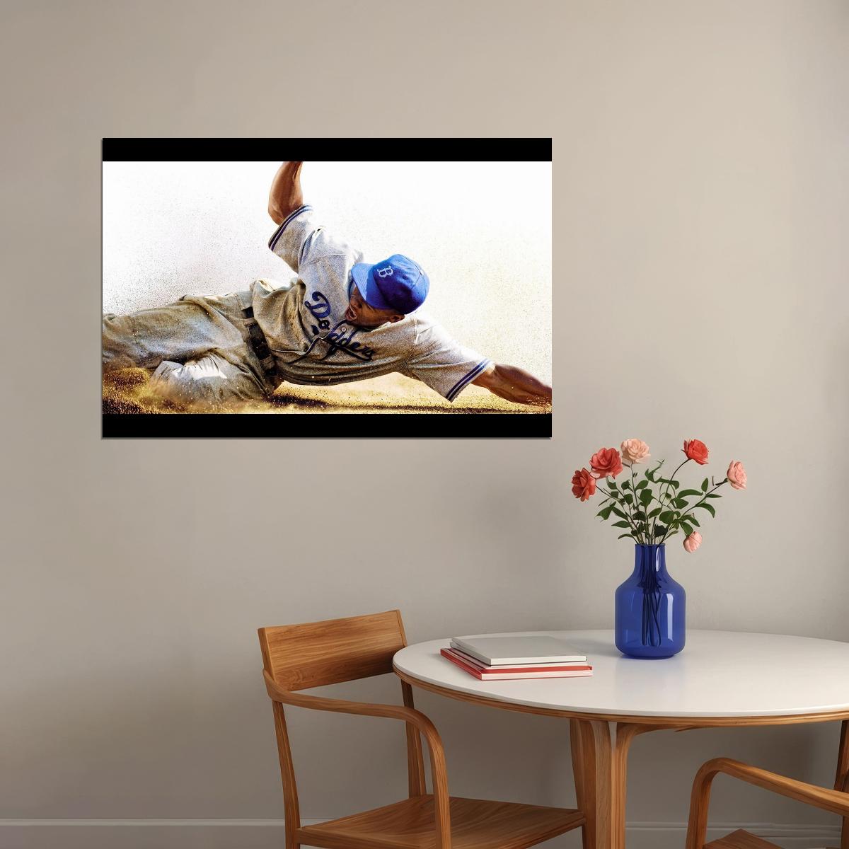 Jackie Robinson Baseball Poster Legend Player Sports Wall Art Motivational Sports Print - xonomax