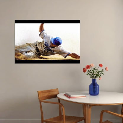 Jackie Robinson Baseball Poster Legend Player Sports Wall Art Motivational Sports Print - xonomax