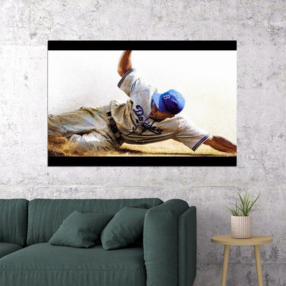 Jackie Robinson Baseball Poster Legend Player Sports Wall Art Motivational Sports Print - xonomax