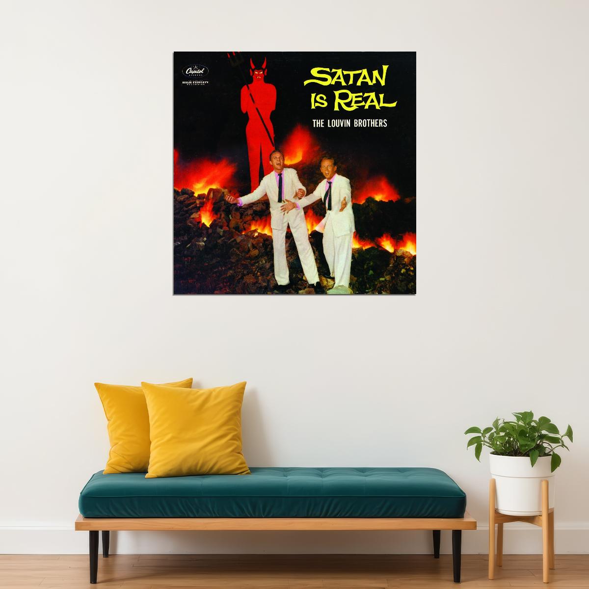 The Louvin Brothers Satan Is Real Album Cover Art Music Poster Iconic Country Music Duo Print