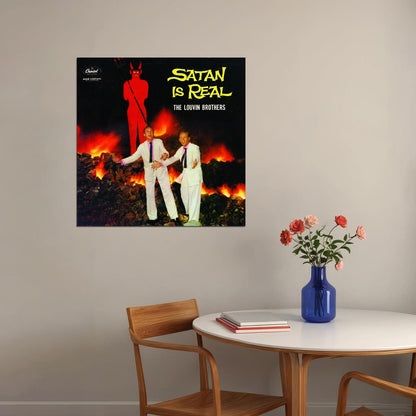 The Louvin Brothers Satan Is Real Album Cover Art Music Poster Iconic Country Music Duo Print